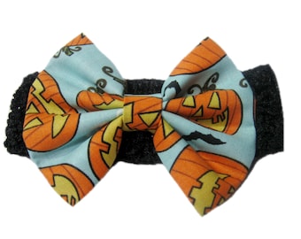 Pumpkin Headband, Halloween Hair Bow, Baby Headband, Baby Bow Halloween Headband, Pumpkin Hair Bow