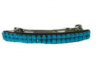 Blue Barrette, French Barrette, Hair Barrette for Women, Turquoise Hair Accessories, Barrette for fine hair, Hair Clip