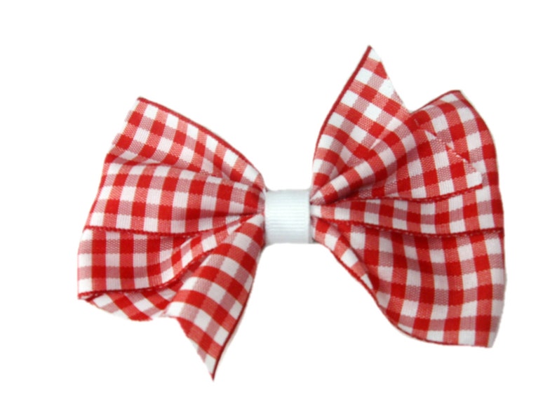 Girls Hair Accessory Classic Christmas Hairbow Red Gingham Hair Bow