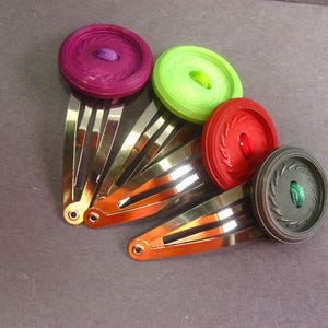 Snap Clips, Barrettes, Button Hair Clip Set, Multicolor Hair Accessories