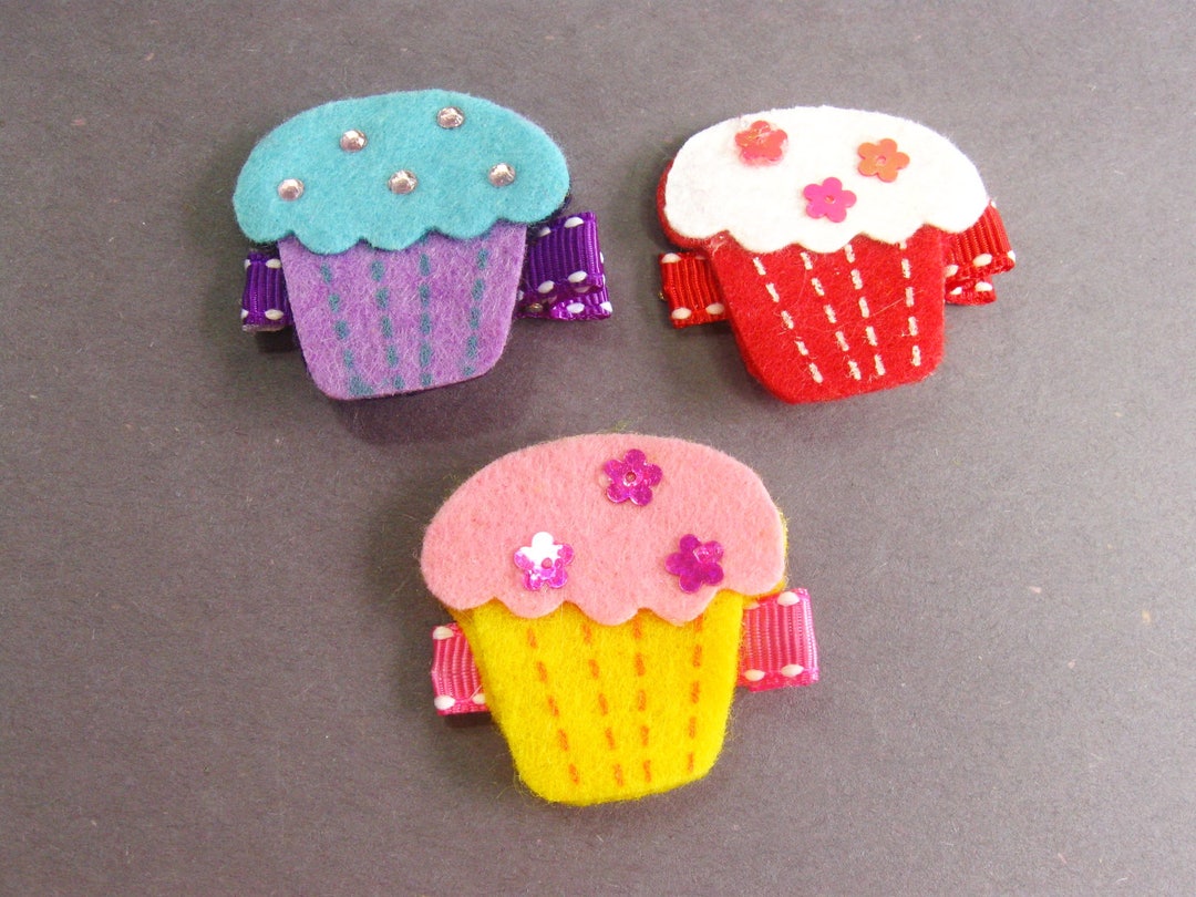Cupcake Hair Clips Toddler Hair Clip Girl Hair Clip Etsy