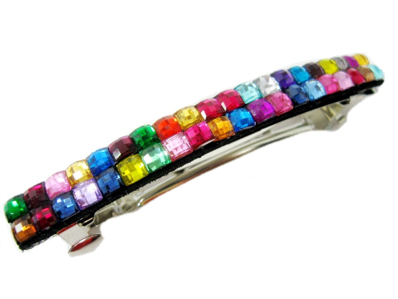 Multicolored Hair Barrette Rainbow French Hair Clip for Etsy