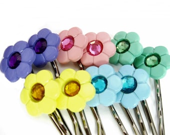 Sunflower Hair Pins, Clips, Bobby Pins Flower Hair Clip Set of 10 Women's Hair Accessories