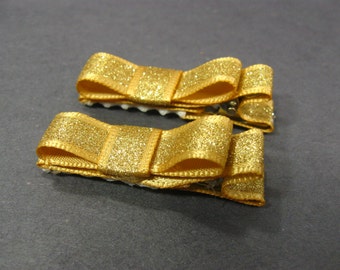 Gold Glitter Hair Clips, No Clip Hair Clips, Toddler Girl Hair Clips, Barrettes