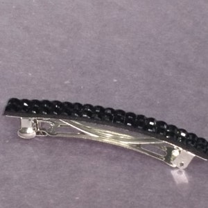 Black Barrette, French Hair Clip, 3&quot; Hair Barrette