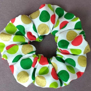 Polka Dot Scrunchie Elastic Hair Tie Ponytail Holder Scrunchy Hair Band
