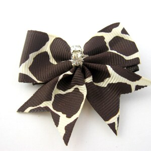 Animal Print Pigtail Bows, Toddler Hair Bow, Animal Bows, Girls Hairbow image 2