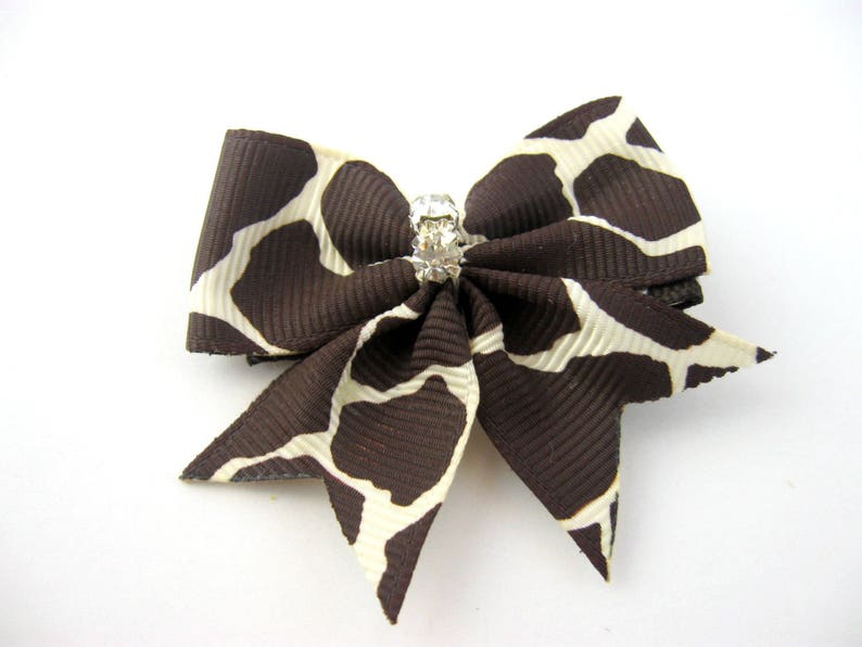 Animal Print Pigtail Bows, Toddler Hair Bow, Animal Bows, Girls Hairbow image 2