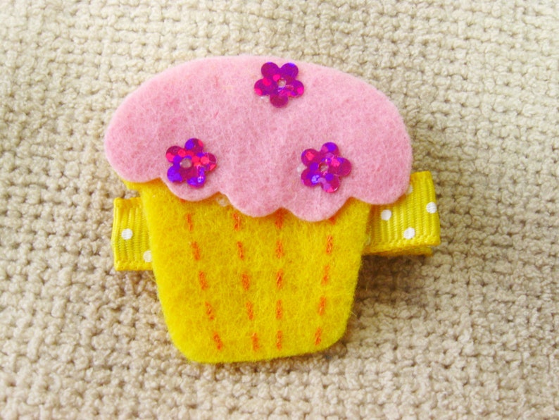 Hair Clips for Girls, Toddler Hair Clip, Cupcake Hair Clips, Flower Clip, Poodle Dog Hair Clip, No Slip image 4