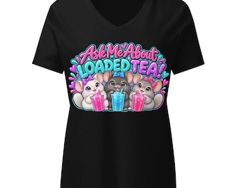 Chiedimi informazioni su Loaded Tea T-shirt da donna con scollo a V rilassato