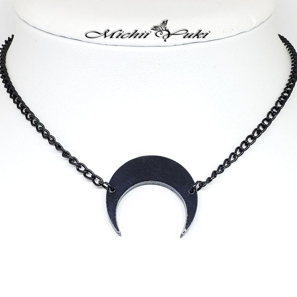 Black Moon Dark Moon Inspired Chocker Necklace - Sailor Moon Black Lady