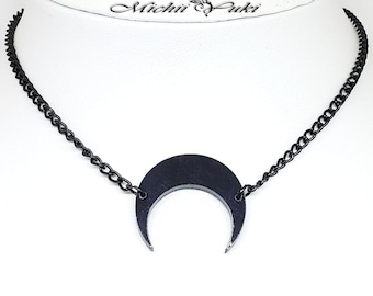 Black Moon Dark Moon Inspired Chocker Necklace - Sailor Moon Black Lady