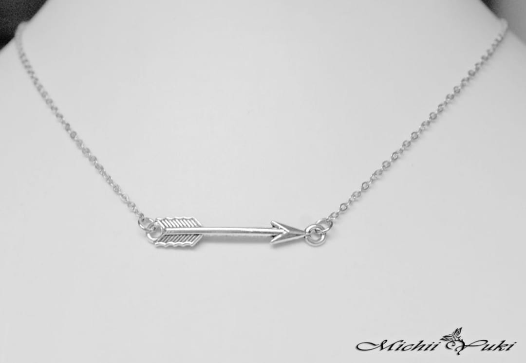 Black Widow Natasha Silver Arrow Necklace