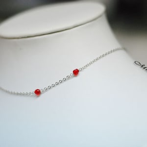 Vampire Bite Necklace - Mark Of The Vampire Necklace - Ruby
