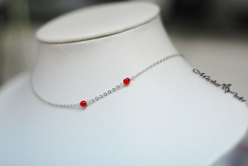 Vampire Bite Necklace - Mark Of The Vampire Necklace - Ruby