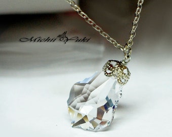 Final Fantasy IX Inspired Princess Garnet Crystal Necklace - Swarovski Crystal