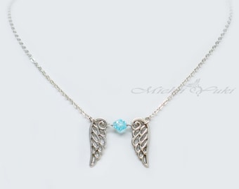 Final Fantasy VIII Inspired Rinoa Heartilly Wing Crystal Necklace