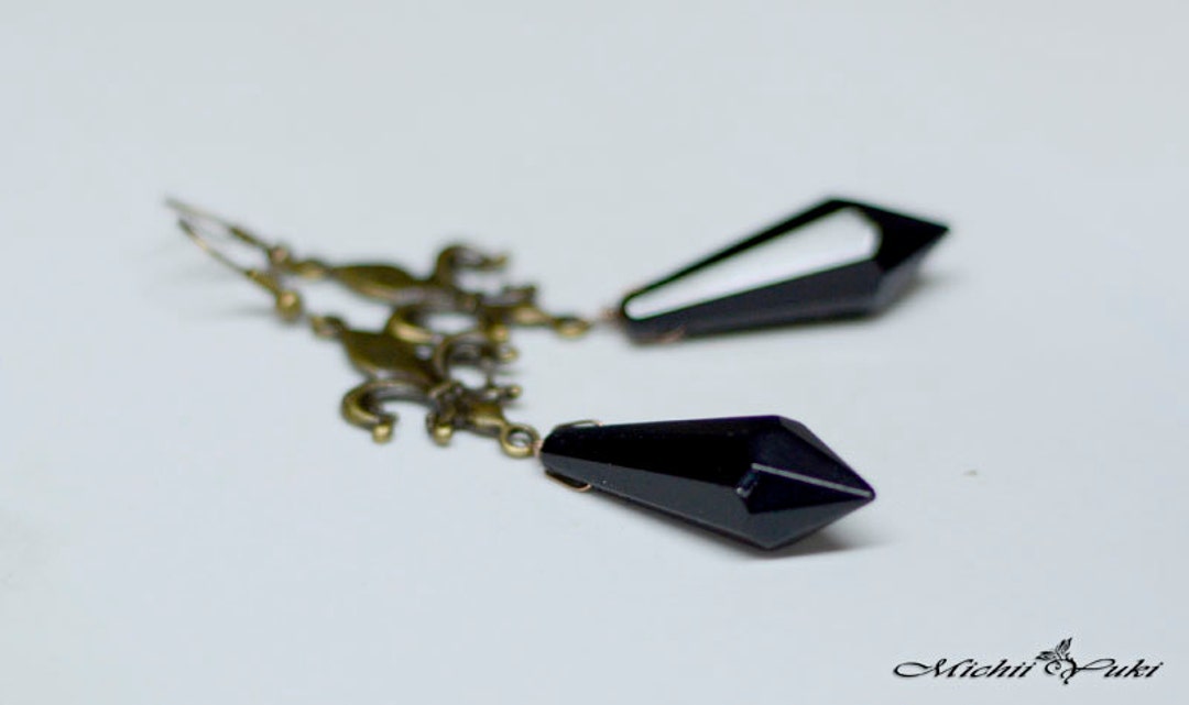 Sailor Moon Black Lady Crystal Dark Moon Kingdom Earrings - Etsy