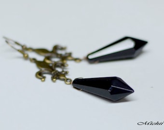 Sailor Moon Black Lady Crystal Dark Moon Kingdom Earrings