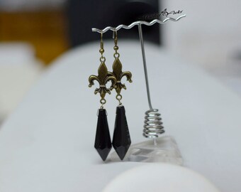 【BLACKPURPLE】[BLACKLABEL] Full Moon Crystal Earring BLACKPURPLE】[BLACKLABEL] Full Moon Crystal Earring