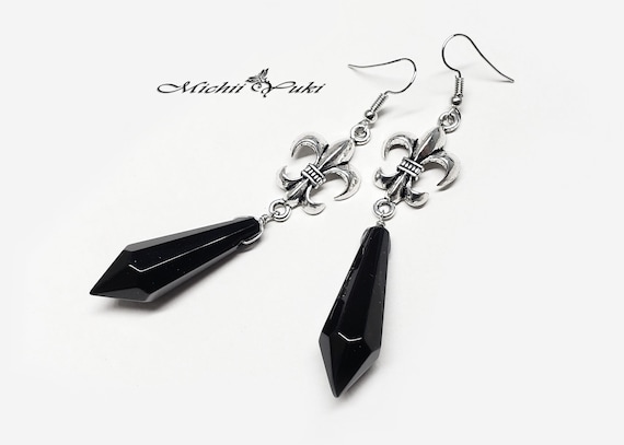 Sailor Moon Black Lady Crystal Dark Moon Kingdom Earrings Sailor Moon Black Lady Crystal Dark Moon Kingdom Earrings