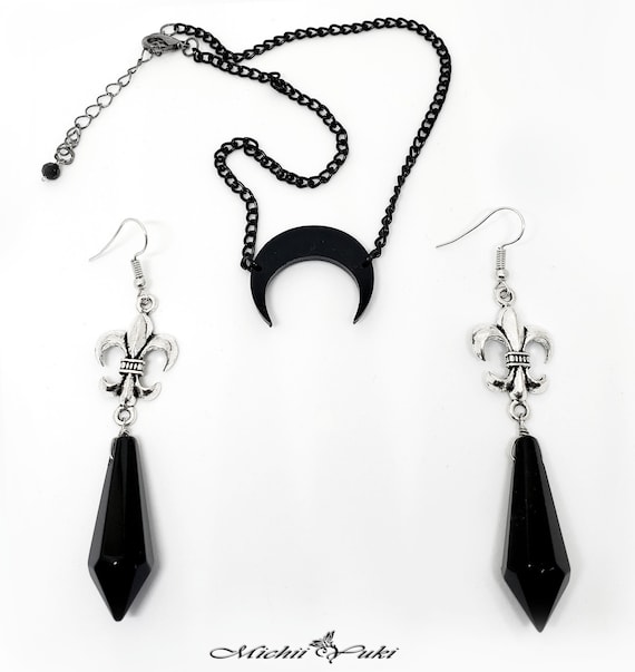 Sailor Moon Black Lady Crystal Dark Moon Kingdom Earrings