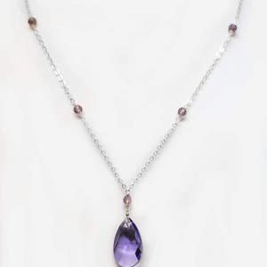 Sailor Saturn Ball Gown Inspired Necklace Swarovski Crystal image 3