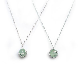 Final Fantasy VII Inspired Holy Materia Necklace - Green Fluorite