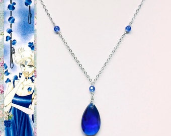 AS IS: Sailor Uranus Ball Gown Inspired Necklace - Glass Crystal