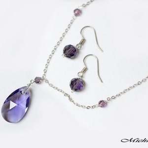 Sailor Saturn Ball Gown Inspired Necklace Swarovski Crystal image 2