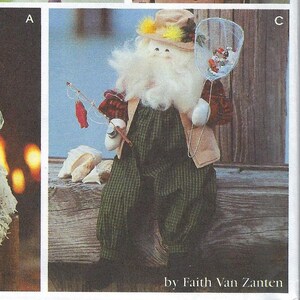 Simplicity 9869 FATHER CHRISTMAS Folk Santa Claus Dolls Faith Van Zanten Sewing Pattern