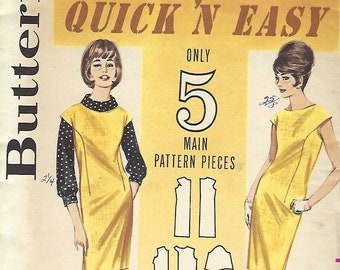 Vintage Dress Pattern, Jumper and Blouse, Butterick Sewing Pattern 3028, Size 12 Bust 32