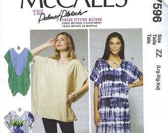 McCall's M7596 Dress and Tunic Top Pattern, Sewing Pattern