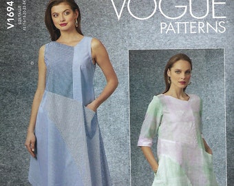 Size ZZ Vogue Patterns V9112 Misses Dress LRG-XLG-XXL
