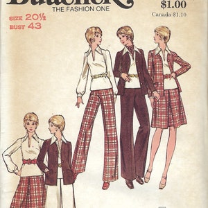 Vintage Butterick 6842 Misses Jacket, Skirt, Blouse & Pants Sewing ...