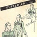 1950's Butterick Nightgown or Hospital Gown Pattern - Bust 34