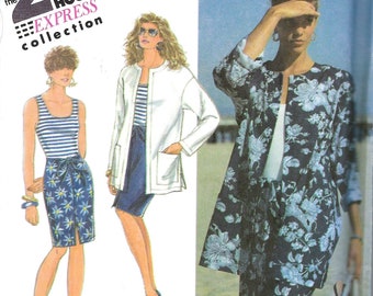 Simplicity 7751 Misses' Skirt, Shorts, Tank Top and Unlined Jacket, Size 4-6 UNCUT