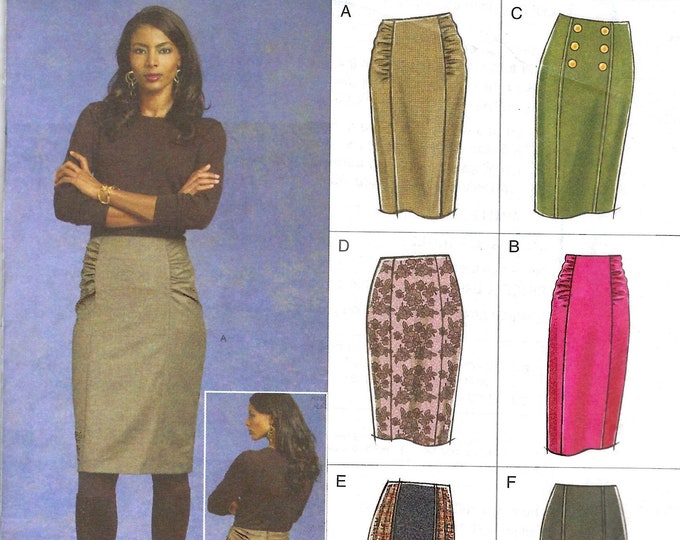 Lined Straight Skirt Sewing Pattern, Vogue V8603 - Etsy