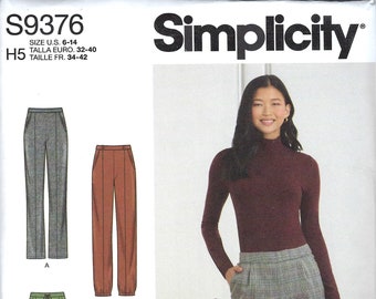 Simplicity S9376 Sewing Pattern Womens Pull On Trousers