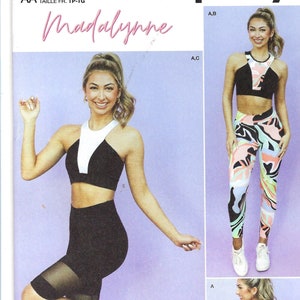 Misses&#39; Knit Sports Bra, Leggings and Bike Shorts, Simplicity S9620, Size XS-XL Uncut