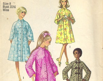 Simplicity 9074 Misses Housecoat Robe Vintage Sewing Pattern, Bust 31.5