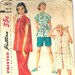 1950's Vintage SIMPLICITY 4971 Pajamas Shorts Pants Sleep Coat, Dress ...