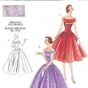 Vogue V1094 Misses&#39; Reissue Circa 1955 Lined Sleeveless Dress Sewing Pattern Size: 6-12 Uncut
