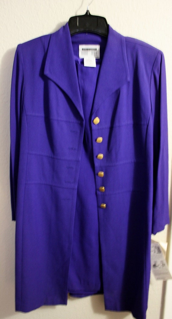 Lois Snyder Dani Max Blue Purple 2 Pc Dress and Coat. Size 8P | Etsy