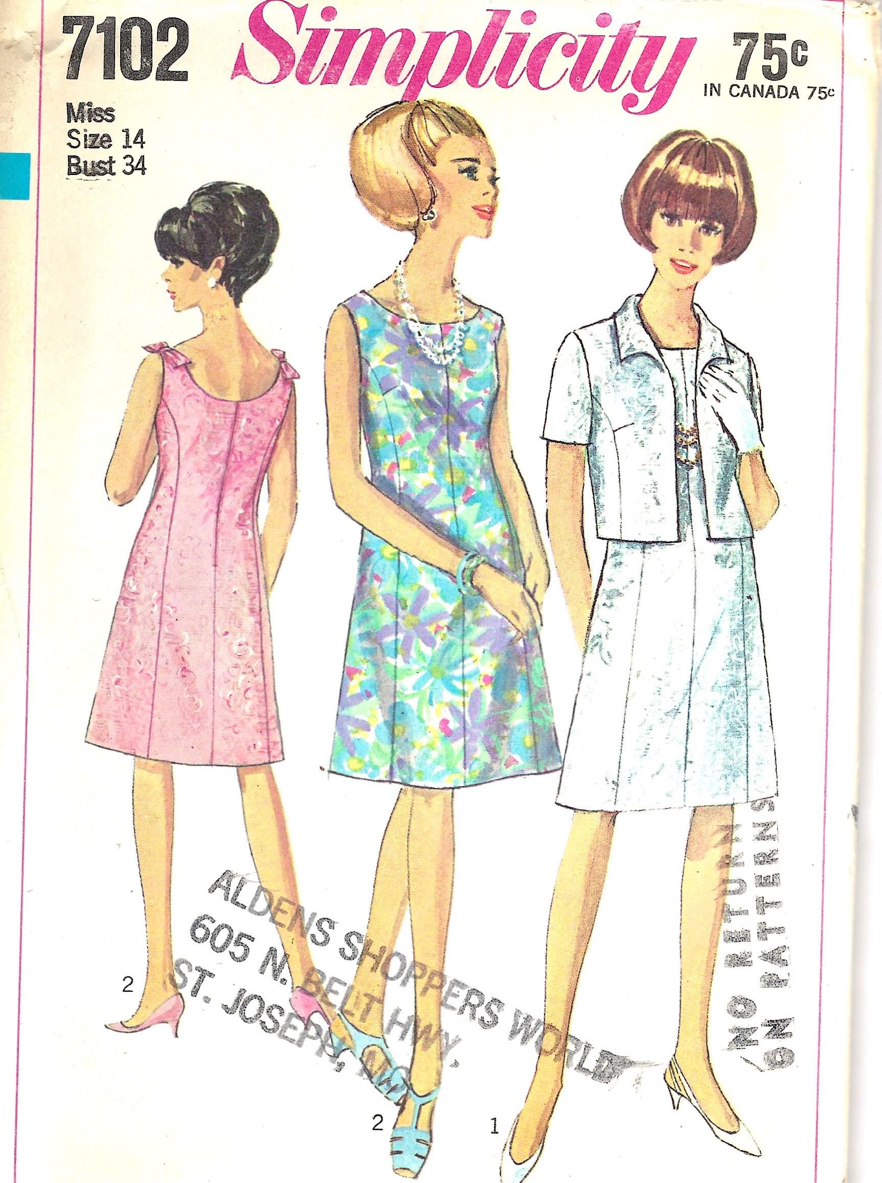 Simplicity 7102 Pattern Simplicity 7102 Sewing Pattern: Princess Dress & Wing Collar Jacket ...