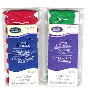 Wrights Jumbo Rick Rack Trim, 2.5 yd Package, Bébé, Artisanat, Garniture, Couture, Scrapbooking, Costumes