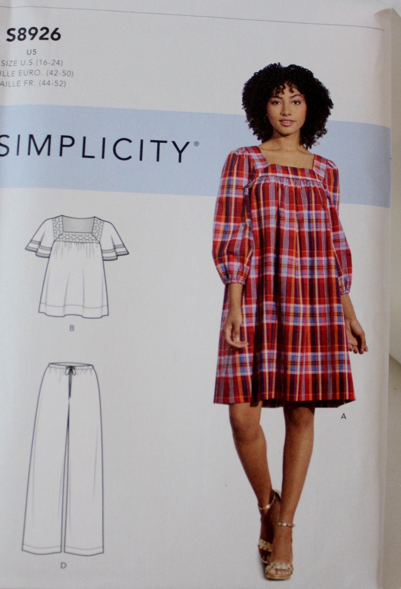 NEW SIMPLICITY SEW PATTERN S8926 MISSES DRESS TOP & PANTS Sz 6-8-10-12-14 UNCUT NEW SIMPLICITY SEW PATTERN S8926 MISSES DRESS TOP & PANTS Sz 6-8-10-12-14 UNCUT