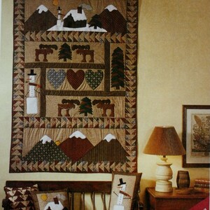 McCall's Crafts 8327 Sewing Pattern Snowy Quilt Wall Hanging, Pillows, Stockings -UNCUT