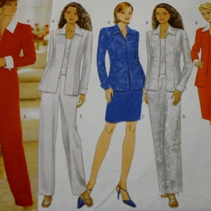 Butterick 3320 Sewing Pattern PARTIALLY CUT Vest Jacket COMPLETE Pants and Skirt Size 14
