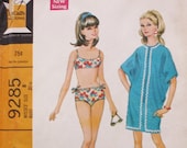 60er Jahre Badeanzug, Bikini Cover Up, McCalls 9285 Vintage Schnittmuster, Büste 31.5